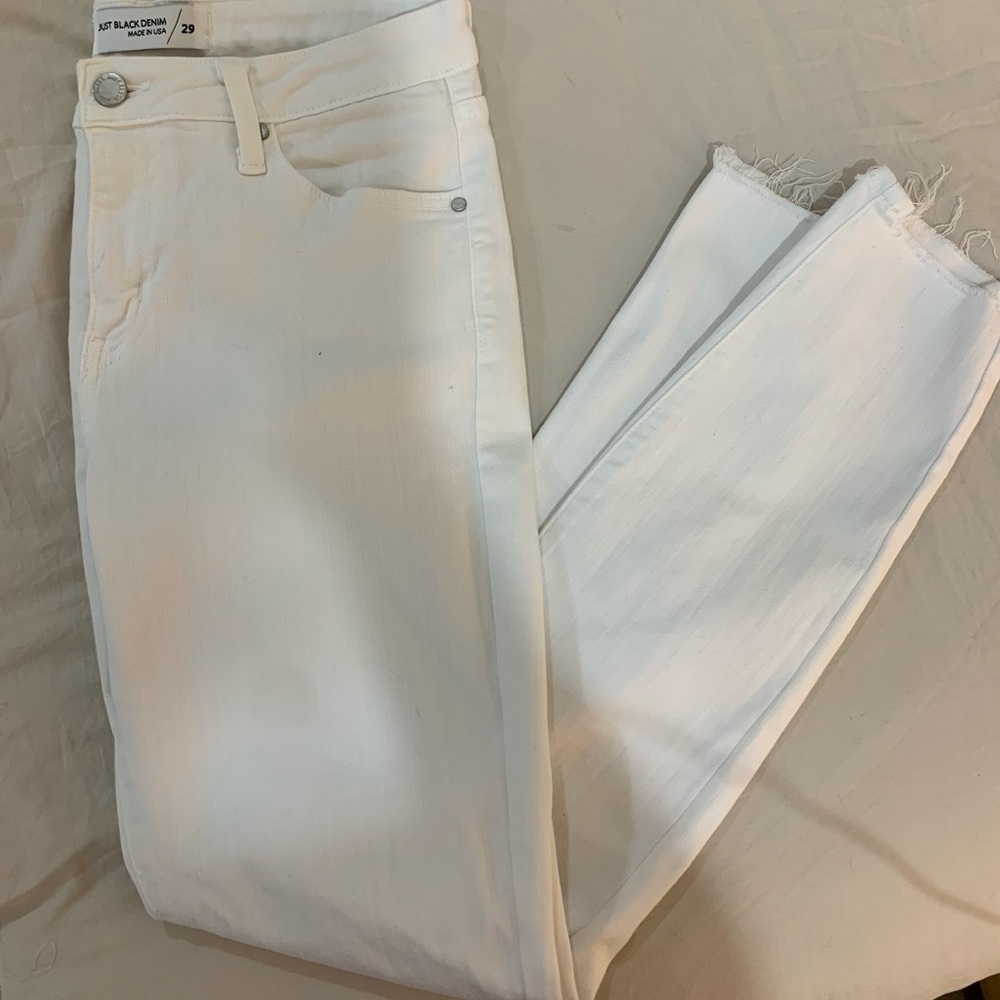 Just Black Denim white skinny jeans